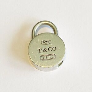Tiffany & Co. Sterling 925 1837 Round Padlock Charm - Silver